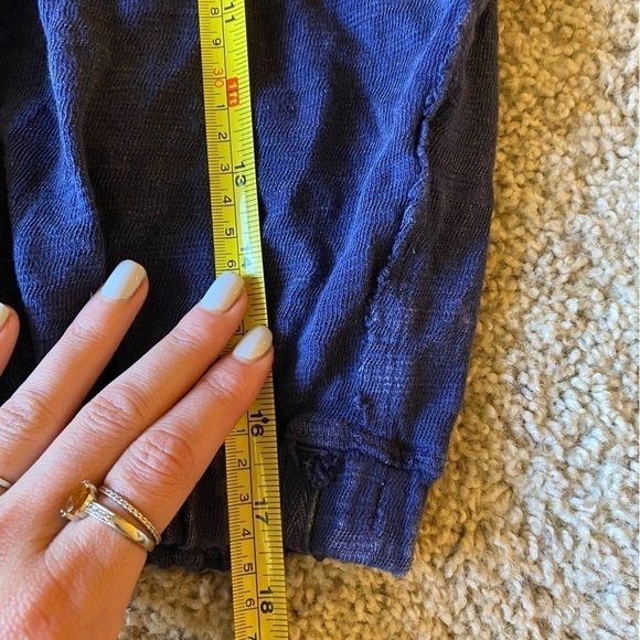 We The Free Women’s Top Size L Blue Parfait Bubble Off Shoulder Blouse Shirt Top - Picture 8 of 9